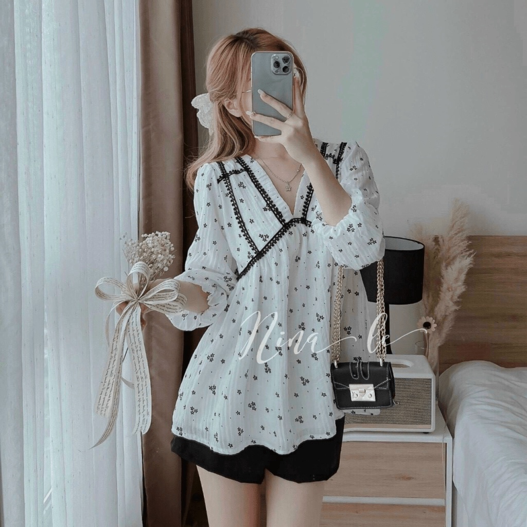 (Mẫu Mới) Sét Đũi Xô Viền Ren Cố Y Siêu Xinh UP HHP