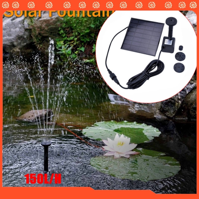 Bộ máy bơm đài phun nước cho hồ sử dụng năng lượng mặt trời 7V