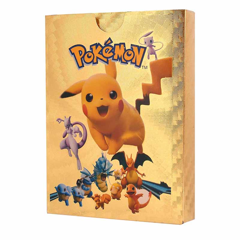 55 Pcs Pokémon Gold Park Silver Card Pokemon Board Game Card Children Collection Toy