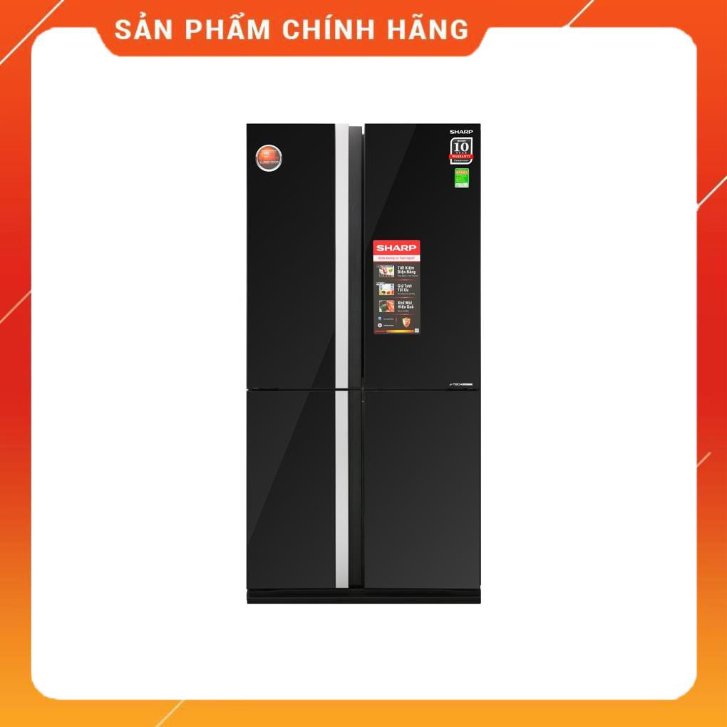 [ VẬN CHUYỂN MIỄN PHÍ KHU VỰC HÀ NỘI ] Tủ lạnh Sharp 4 cánh màu gương đen SJ-FX688VG-BK - [ Bmart247 ]