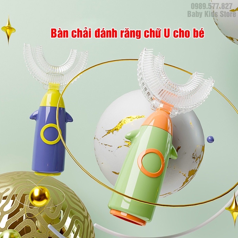 Bàn chải đánh răng chữ U silicon cho bé trên 1 tuổi