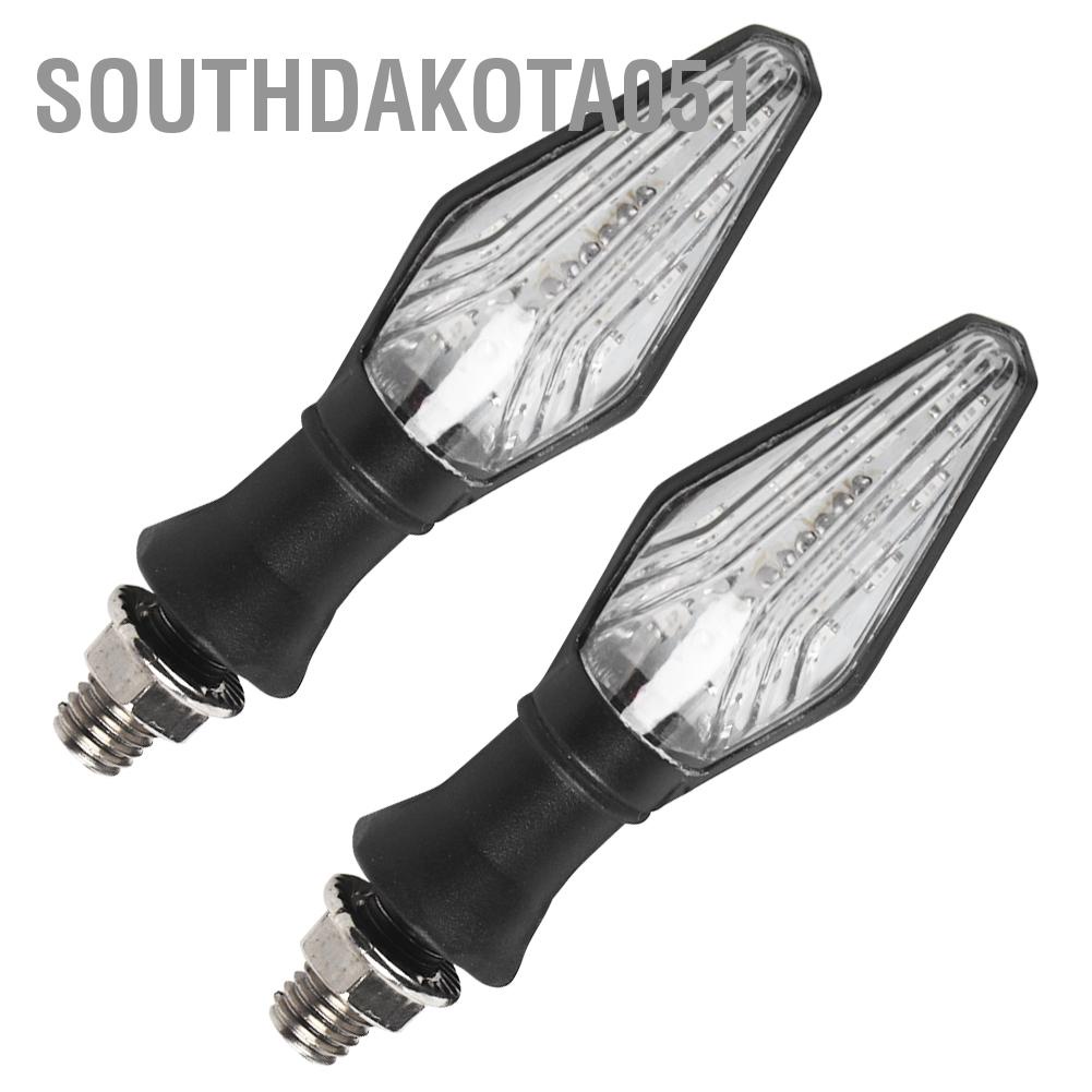 Southdakota051 2PCS 12 LED Two-Color Turn Signal Light For Motorcycle Scooters ATV Accessories(MK-024)