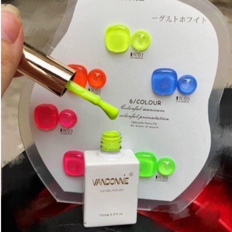 Set 6 màu sơn Leon dạ quang Siêu chất