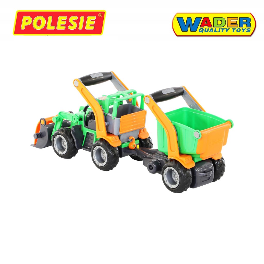 Xe Ô tô Máy Xúc Kéo Thùng Sơ Mi Rơ Móoc Griptrac , Đồ Chơi Trẻ Em, Nhập Khẩu Châu Âu,Chính Hãng POLESIE 48431