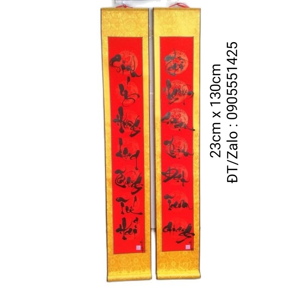 Câu đối thư pháp,bồi lụa.Quà tặng mừng tân gia,khai trương, sinh nhật.Mừng thọ ông bà,cha mẹ.Quà tết Tranh trang trí tết