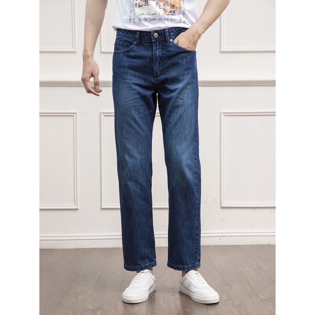 Quần Jeans ARISTINO phom Regular fit suông, mềm mại, xốp nhẹ và thoáng khí - AJN00301