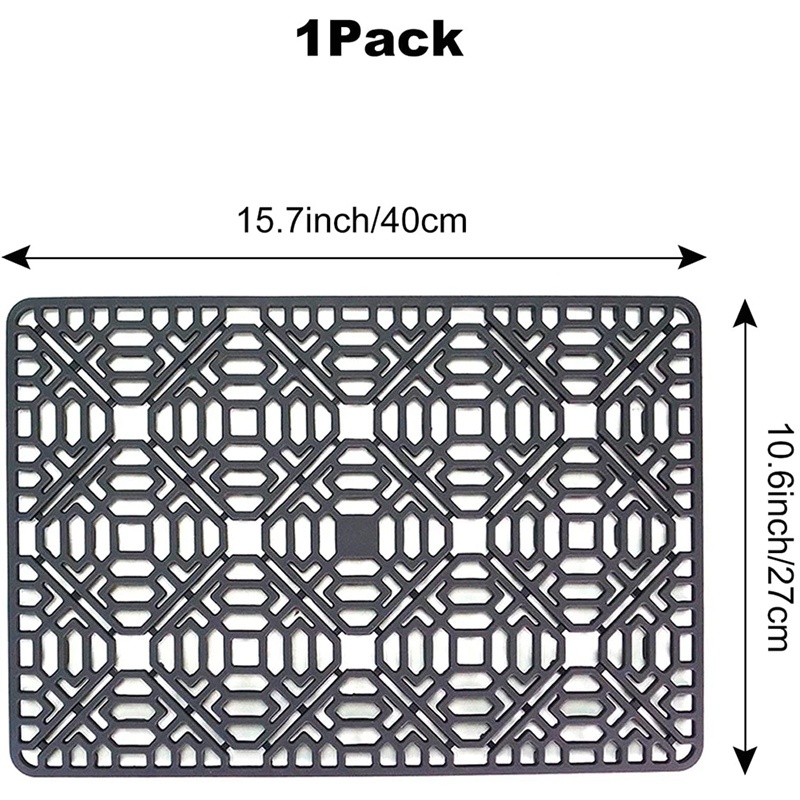 Tấm Silicone Màu Xám Chống Trượt Chịu Nhiệt Bảo Vệ Bồn Rửa Chén