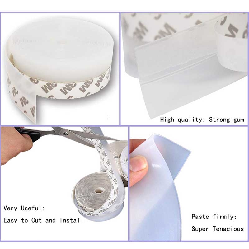 Cuộn dây dán mép cửa đóng kín tự dính bằng silicone ngăn ngừa côn trùng thời tiết 1m tiện lợi