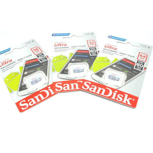 Thẻ Nhớ Sandisk Ultra Microsdhc Class 10 16gb (80Mb / S)