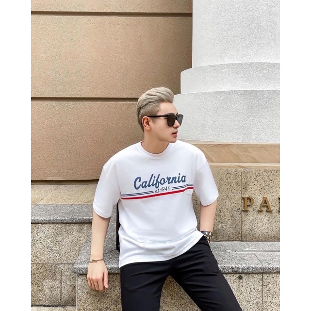 RYAN - Áo thun nam áo phông nam CALI ngắn tay cotton cổ tròn tay lỡ form rộng oversize