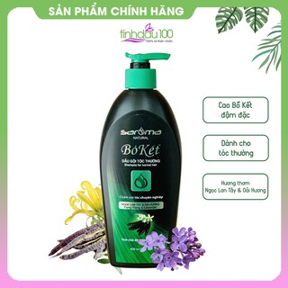 Dầu gội bồ kết Saroma với cao cô đặc và tinh dầu giúp giảm rụng tóc cho tóc thường, tóc dầu Tinh Dầu 100 Shop