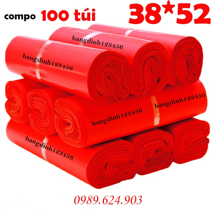 Túi gói hàng niêm phong tự dính size 38*52 ( túi dán miệng )
