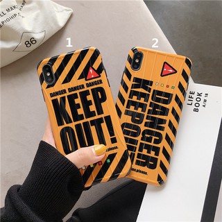 Ốp Lưng DANGER-KEEP OUT iP Dẻo | Từ 6 đến XS Max | [ TI STORE ]