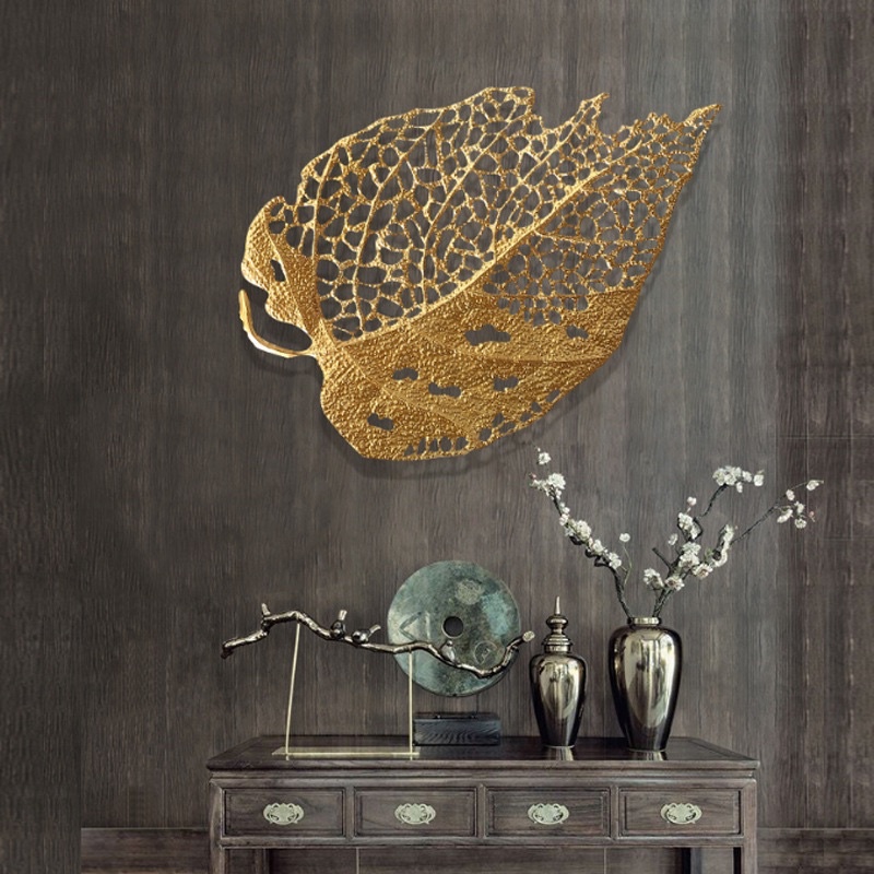 Tranh Sắt Treo Tường Nghệ Thuật , Tranh Decor Trang Trí Lá Bồ Đề Mã A123