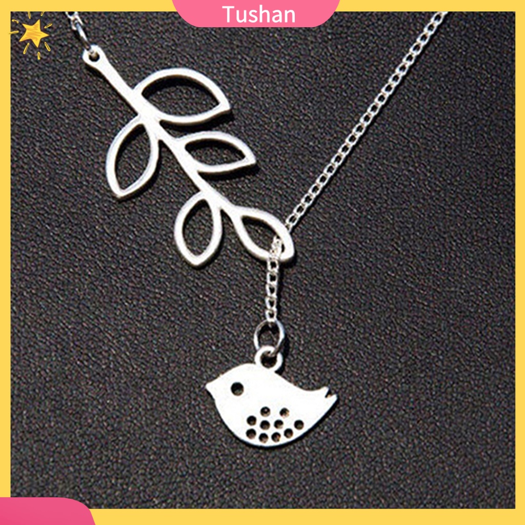 Dây chuyền nữ mặt cú và lá sen đáng yêu