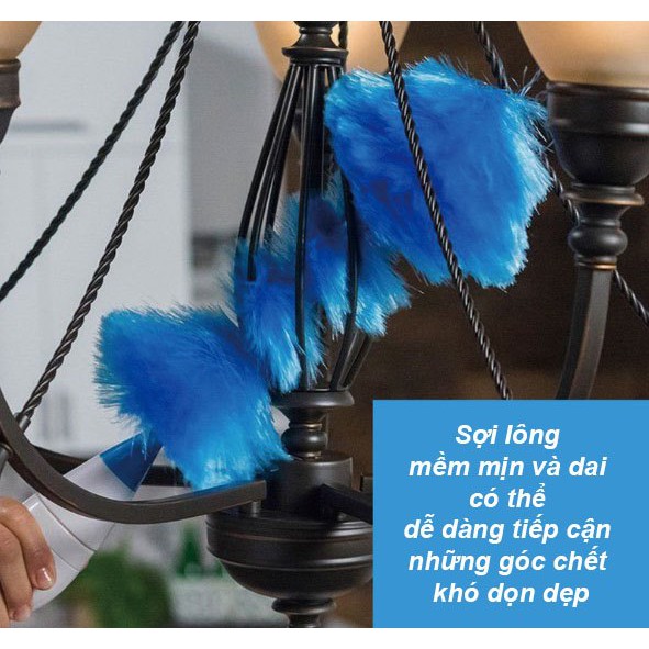 Chổi lau bụi đa năng spin duster với đầu chổi xoay tiện lợi