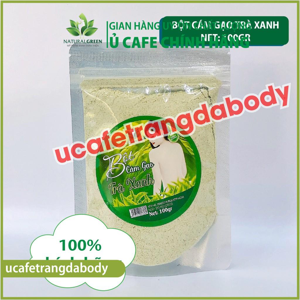 Gói 100gr tinh bột cám gạo trà xanh kích trắng,ủ trắng face & body chính hãng