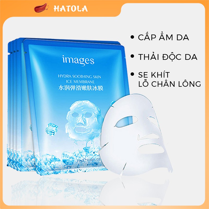 Mặt nạ đá băng dưỡng da mụn cấp ẩm thải độc Hydra Smoothing Skin Ice Membrane Images HATOLA