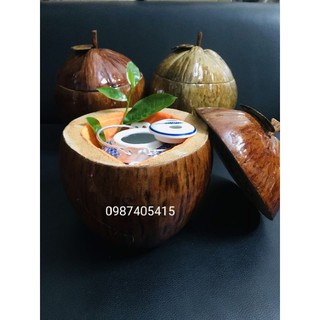 bình đựng ấm trà trái dừa