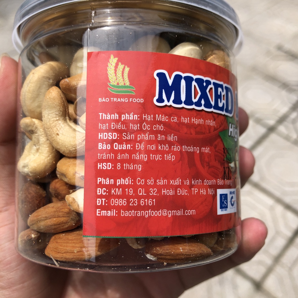 Hạt dinh dưỡng Mixed Nuts 240g (OMEGA3) 4 loại hạt: Macca, hạnh nhân, óc chó, hạt điều  đã sấy chín, tách vỏ IMINT FODD