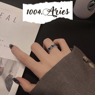 Nhẫn nữ tim đen cá tính - 1004.ARIES