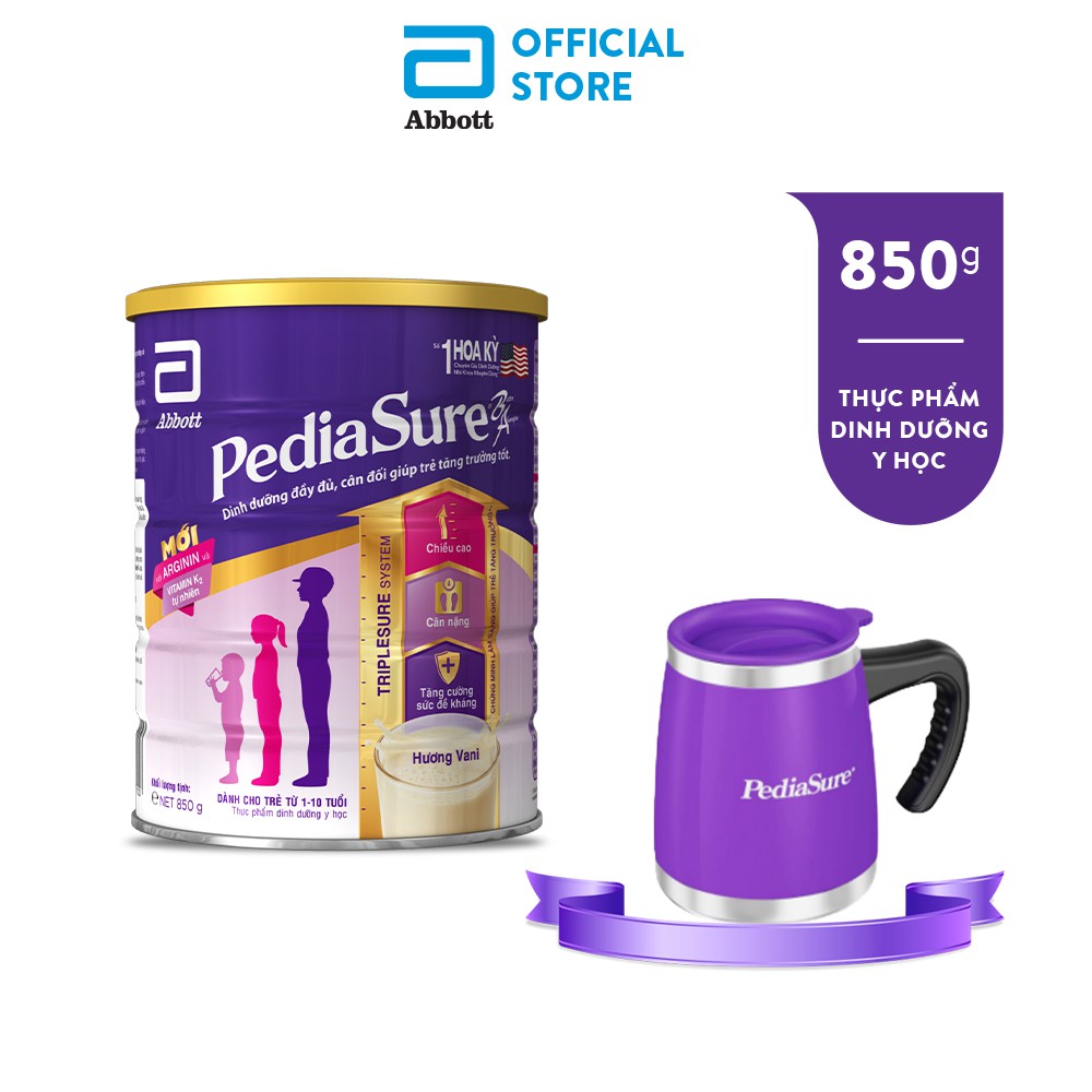 Sữa bột Pediasure 850g hương vani