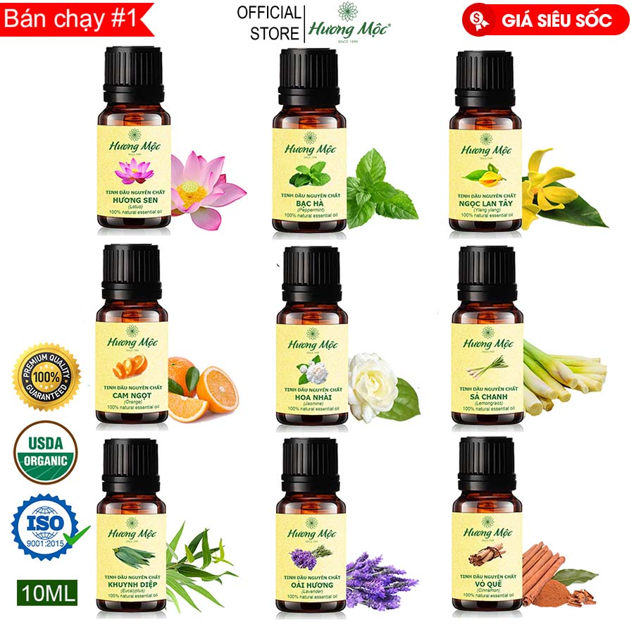 [GIÁ SỈ] Lọ 10ML Tinh dầu thiên nhiên nguyên chất Hương Mộc - Huong Moc essential oil - Thơm phòng thơm xe có kiểm định