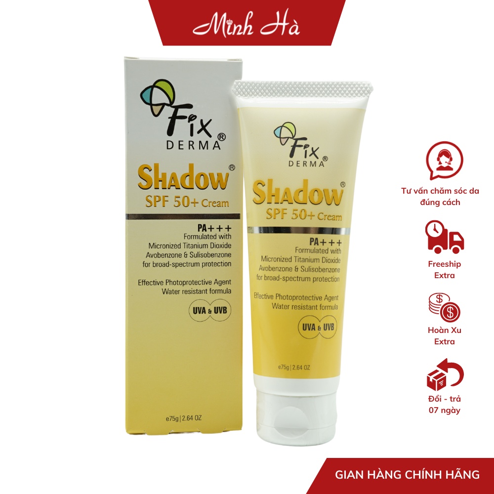 Kem chống nắng Fixderma Shadow SPF 50+ PA+++ 75g