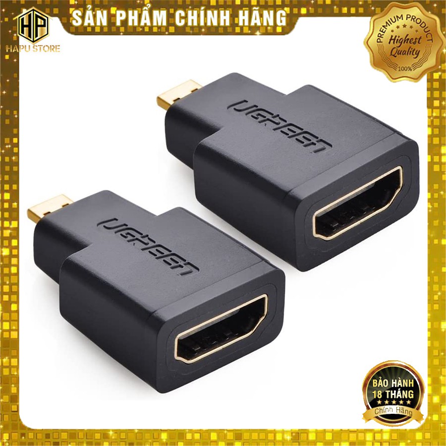 Đầu chuyển Micro HDMI sang HDMI Ugreen 20106 chính hãng - Hapustore