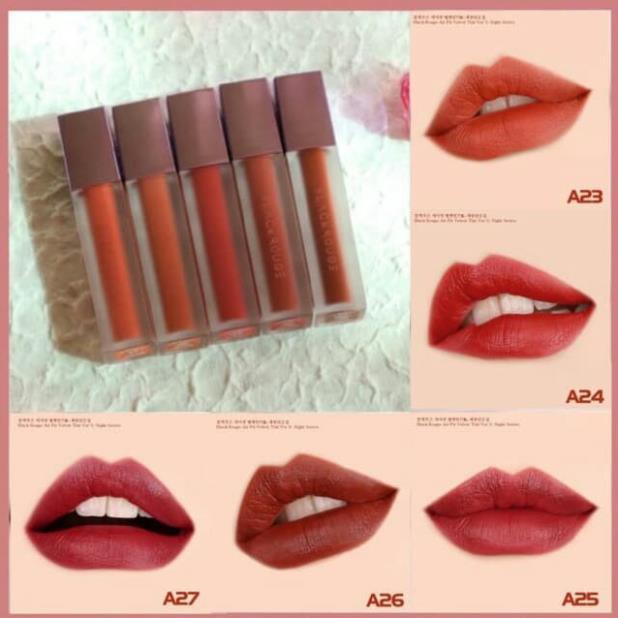 [ Chính hãng] Son Kem Lì Black Rouge Air Fit Velvet Tint Ver 5 Night Series Màu 23,24,25,26,27  freeship