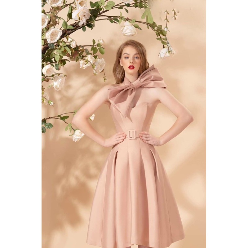 Đầm dự tiệc xếp ly tùng váy TRIPBLE T DRESS kèm phụ kiện phối dc 2-3 kiểu váy - size M/L (kèm ảnh/video thật) MS321V