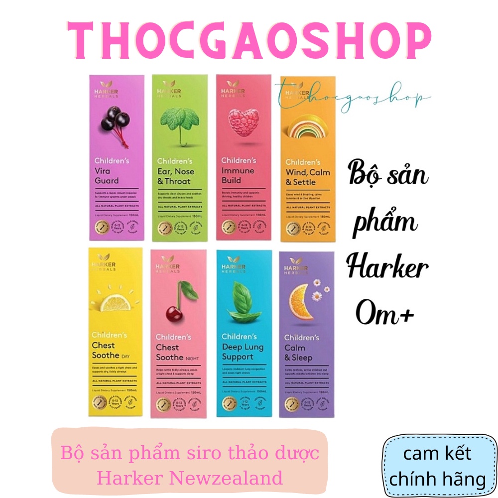 Bộ sản phẩm siro thảo dược Harker Newzealand 150ml cho bé