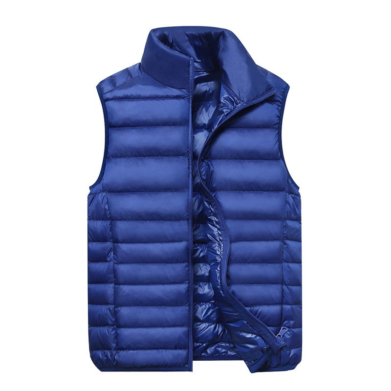 Áo khoác phao ba lỗ cổ đứng trọng lượng nhẹ nhiều màu sắc đơn giản cho nam