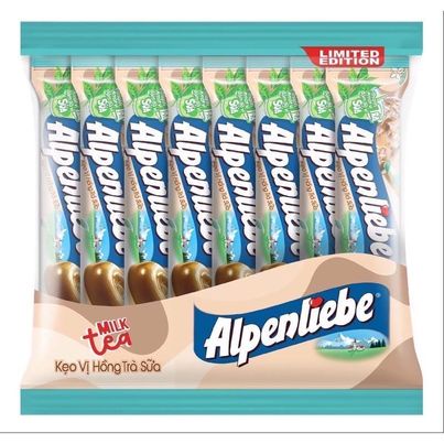 Kẹo alpenliebe vị hồng trà sữa dạng cây