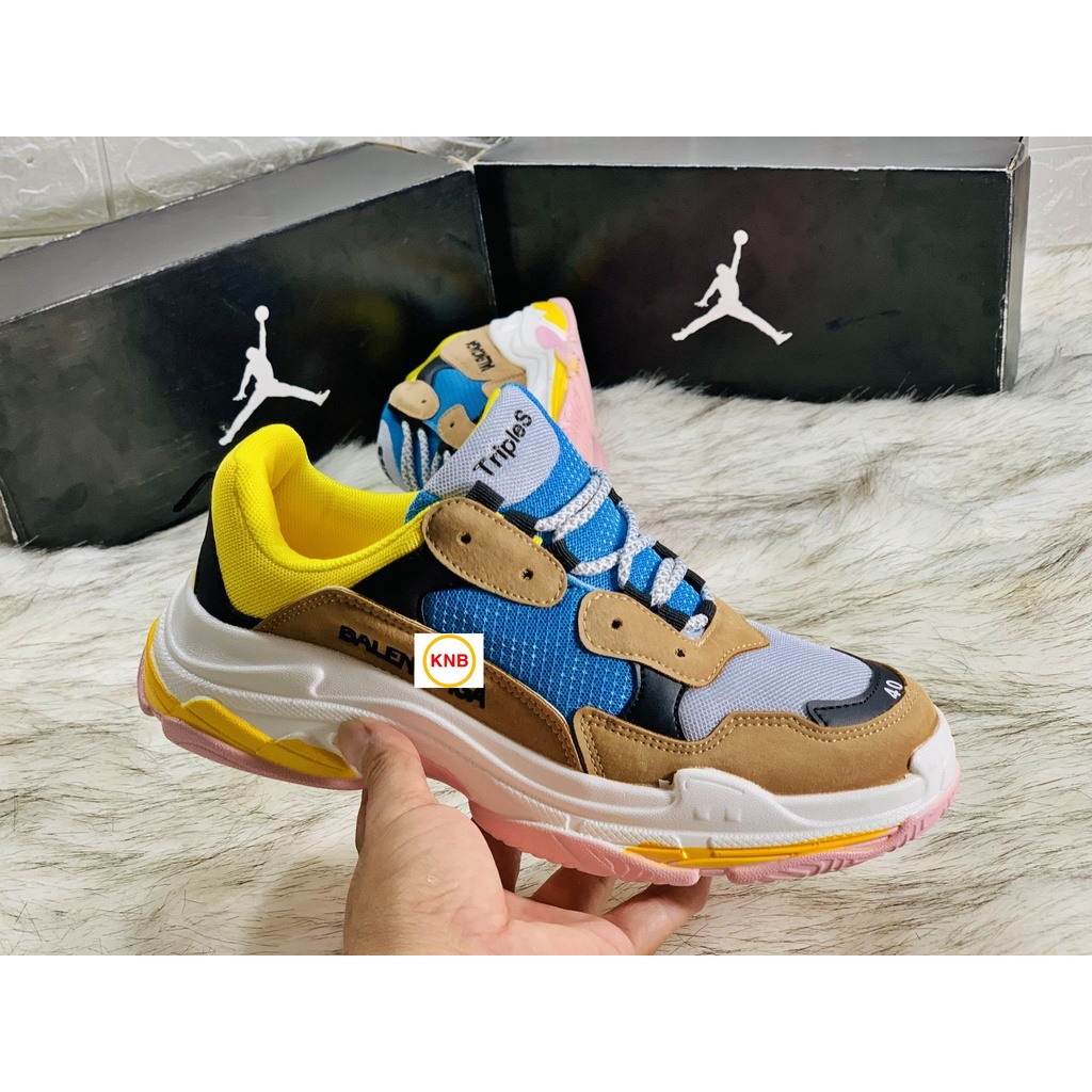 [FREESHIP+BOX+SALE] GIÀY BALEN Triple S thể thao nam nữ sneaker cao cấp đỏ xám chữ thêu, size 36-43....