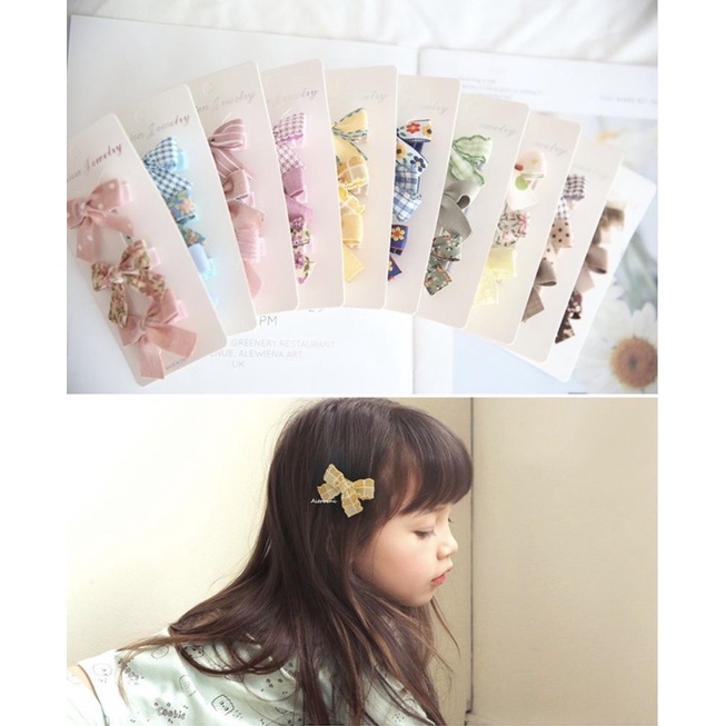 [Phần 1] Set 3 KẸP NƠ hoạ tiết dễ thương cho bé