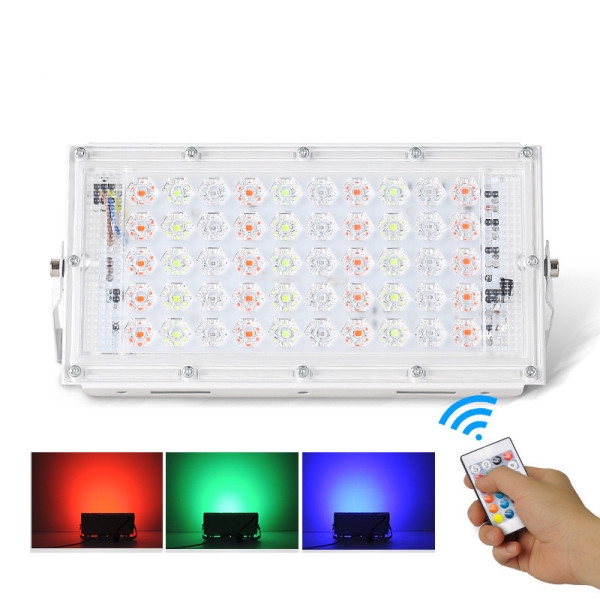 Đèn Led dưới nước 50W 220V RGB dùng để trang trí hồ cá có điều khiển từ xa