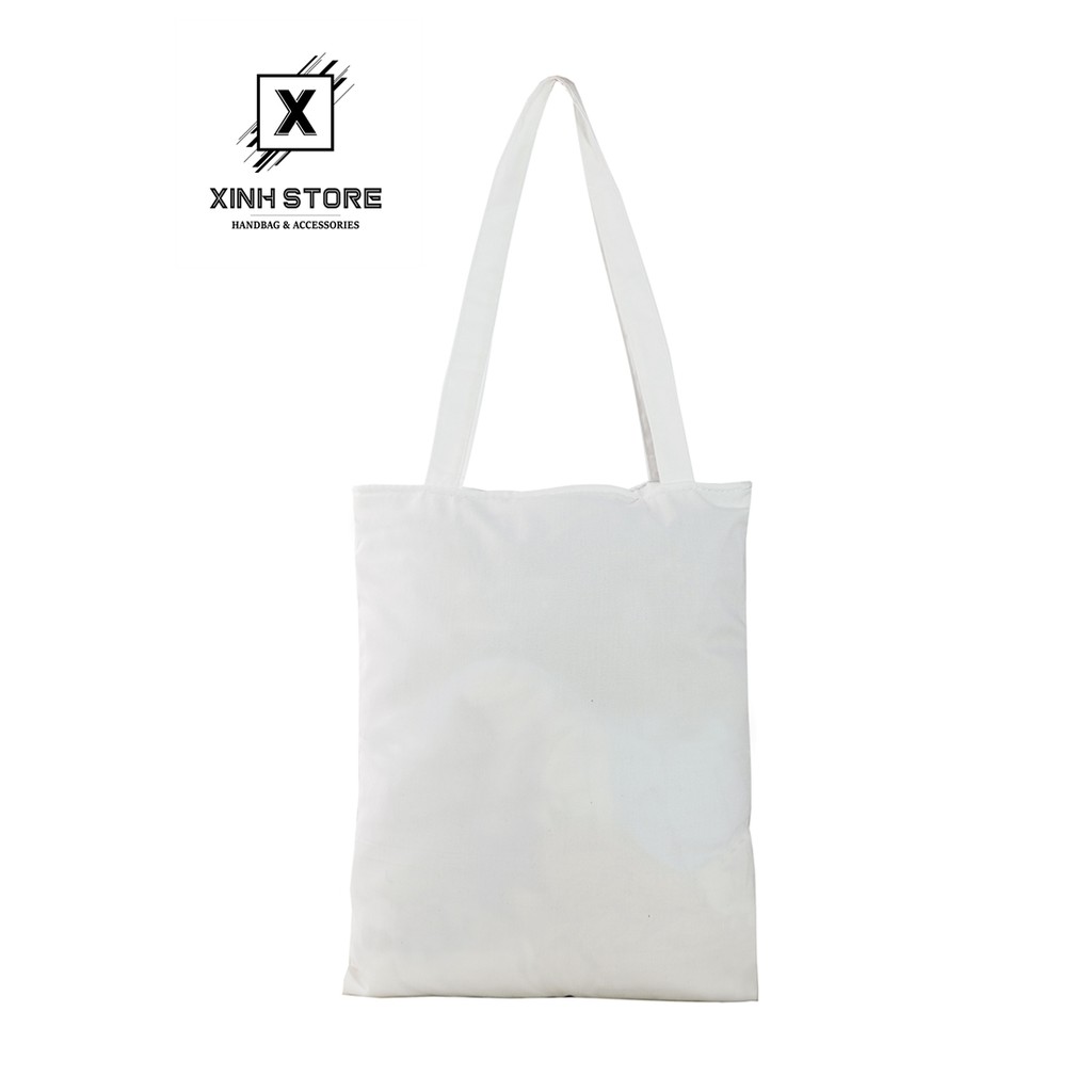 Túi Vải Đeo Vai Tote Bag Cô Gái Tóc Dài XinhStore