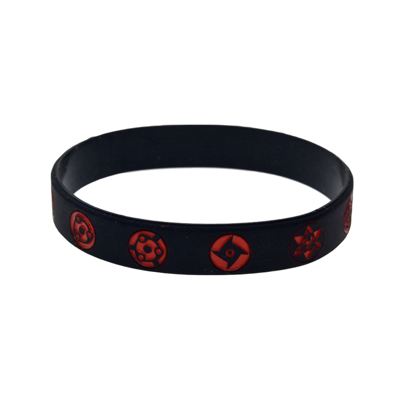 1 Vòng Tay Lắc silicon Hình Mắt Naruto