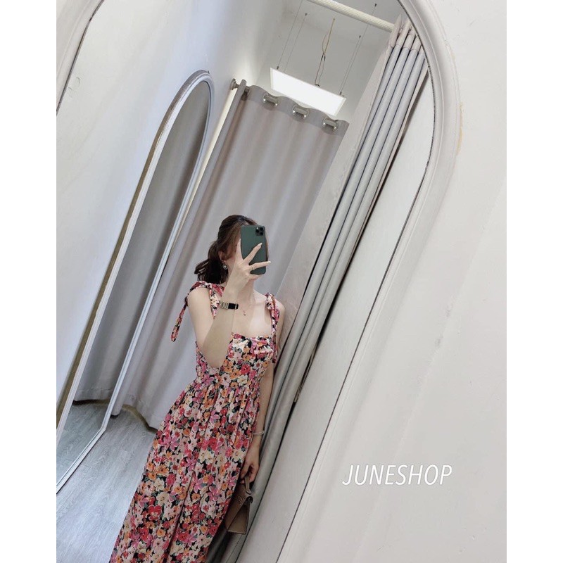 [Siêu Hot]Váy Hoa Maxi 2 Dây Nơ , Đầm Nữ Hoa Dáng Dài Siêu Xinh Có Ảnh Thật Kèm Video | BigBuy360 - bigbuy360.vn