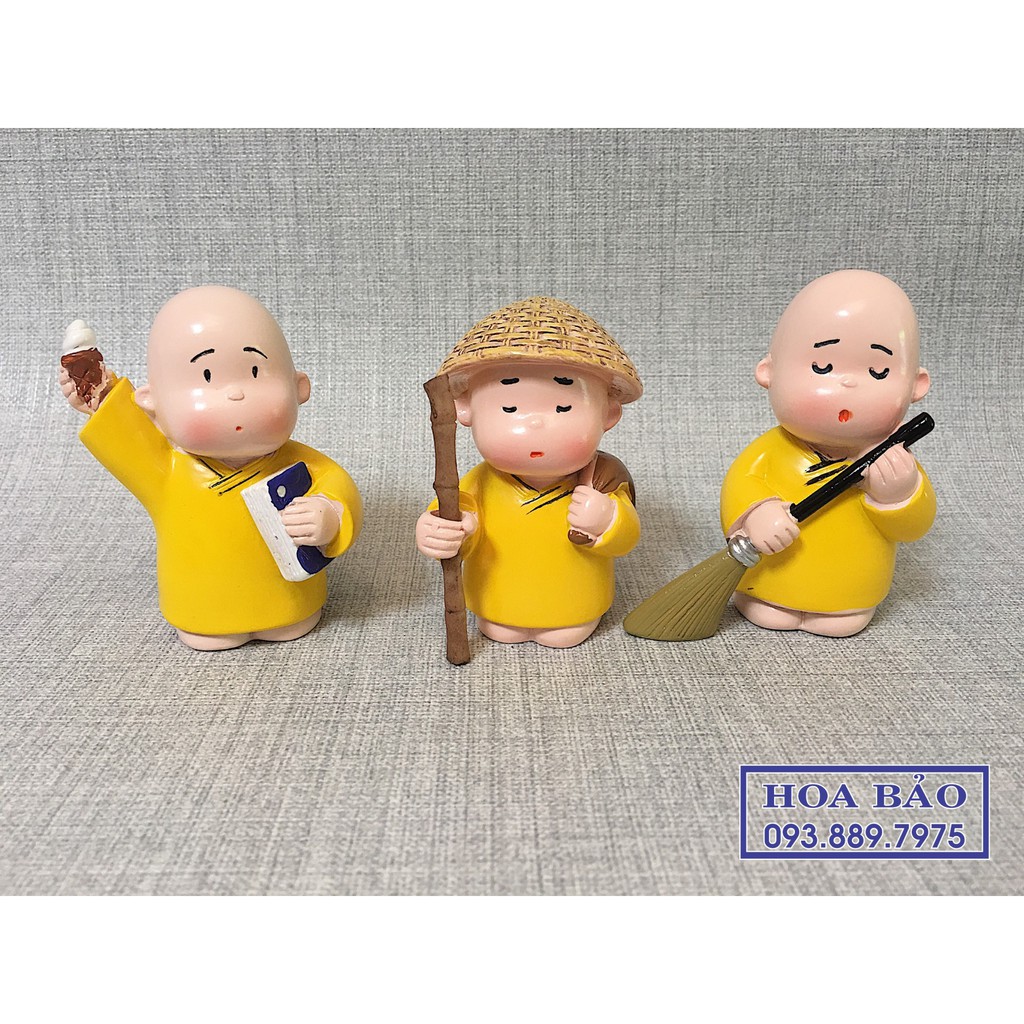 BỘ TƯỢNG 3 CHÚ TIỂU ÁO VÀNG -  RẤT ĐÁNG YÊU | BigBuy360 - bigbuy360.vn