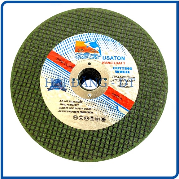 Đá Cắt Sắt, Đá cắt Inox Cá Heo 100mm Usaton màu xanh 50 viên