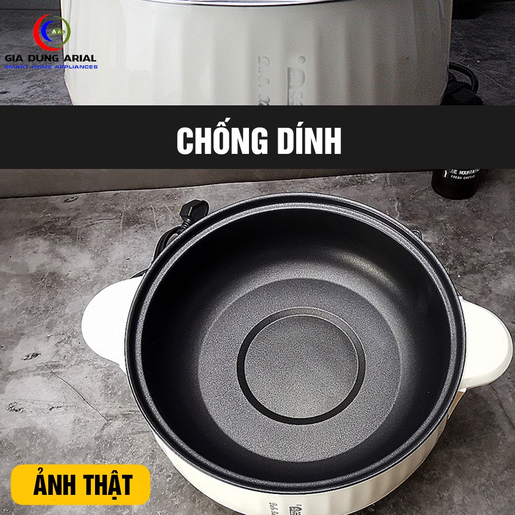 [Mã ELHADEV giảm 4% đơn 300K] Nồi Điện Đa Năng Mini Kèm Lồng Hấp Inox Thiết Kế Chống Dính Cao Cấp Bảo Hành 3 Tháng