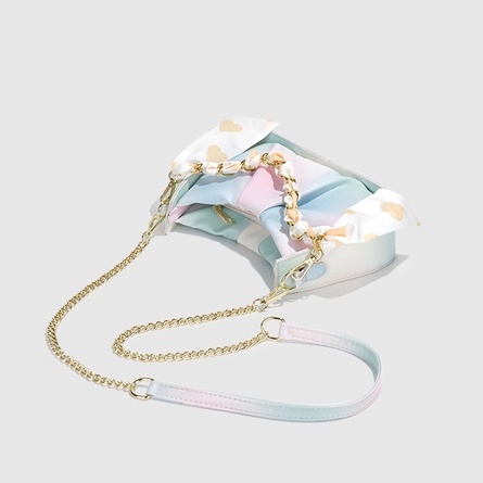 🌸Hàng Order🌸 Túi Xách Nữ CEEKAY Màu Phối Kèm Nơ Quai Đeo Ngắn Quai Da Phối Xích Sang Chảnh Nữ Tính 🌸 Hàng Quảng Châu