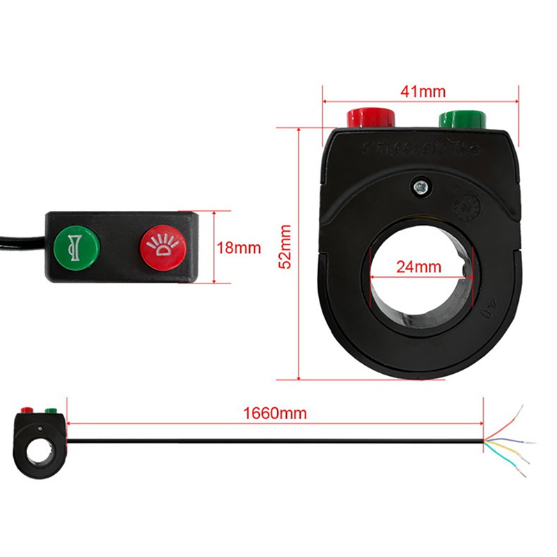 Bộ Đèn Pha Xe Đạp Điện 12-72V Ebike Chất Lượng Cao