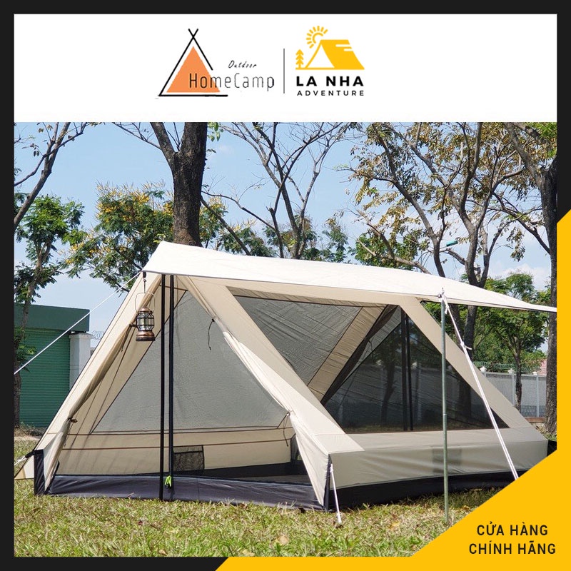 🔥 Lều Vintage Home 4-5P Dã ngoại vải 2 lớp chất lượng cao, view thoáng - Là Nhà