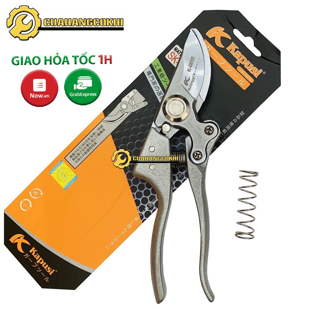 Kéo cắt cành cây, kéo tỉa cây cảnh cây ăn quả Kapusi thép Sk5 siêu Sắc