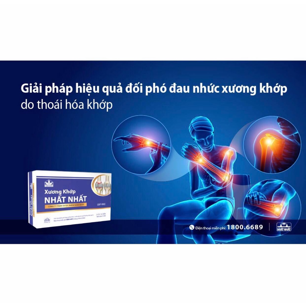 XƯƠNG KHỚP NHẤT NHẤT⚡Chính hãng⚡Hộp 20 viên Giúp bồi bổ sụn khớp