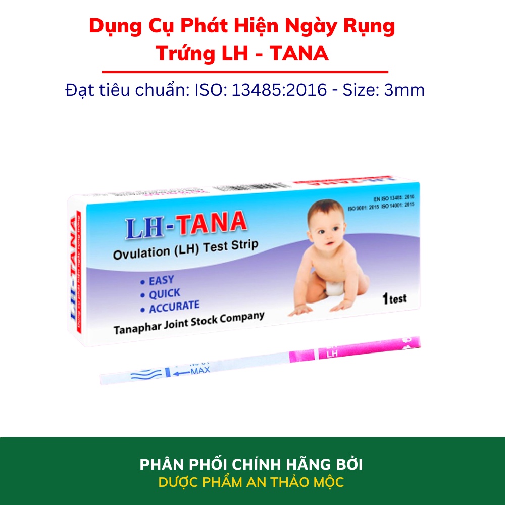 Dụng cụ phát hiện ngày rụng trứng Tanaphar Lh- tana cho kết quả trong 5 phút nhanh chóng tiện lợi chính xác hộp 1 que