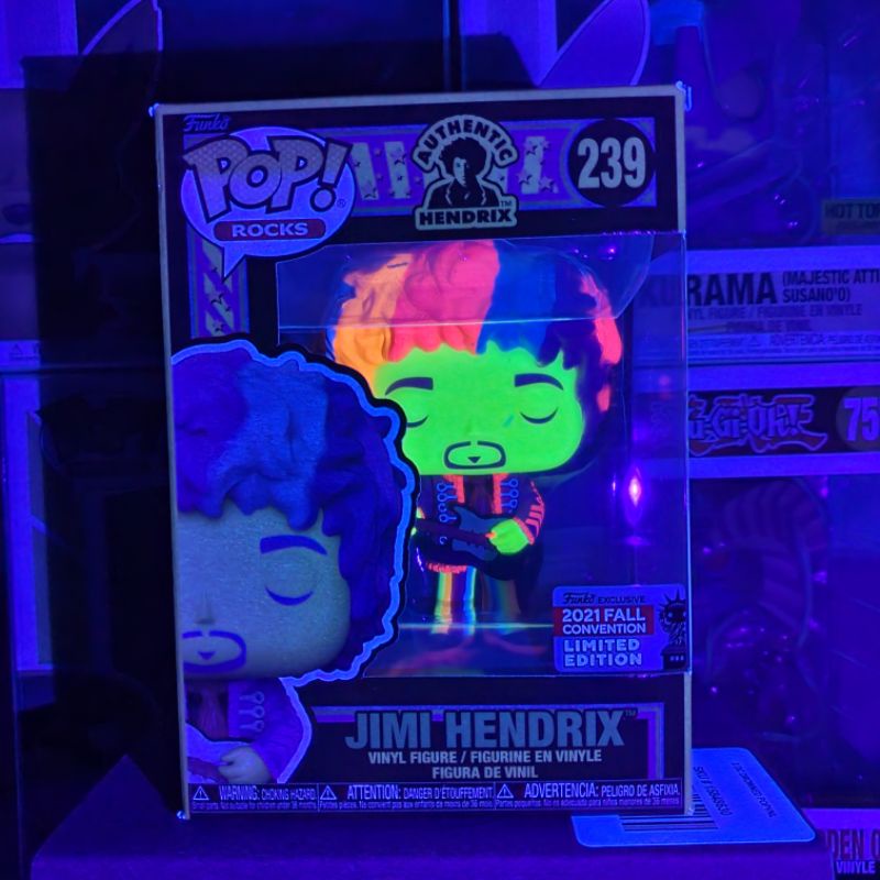 Đồ chơi mô hình funko pop 239 Jimi Hendrix (Blacklight) - NYCC 2021 Shared Exclusive